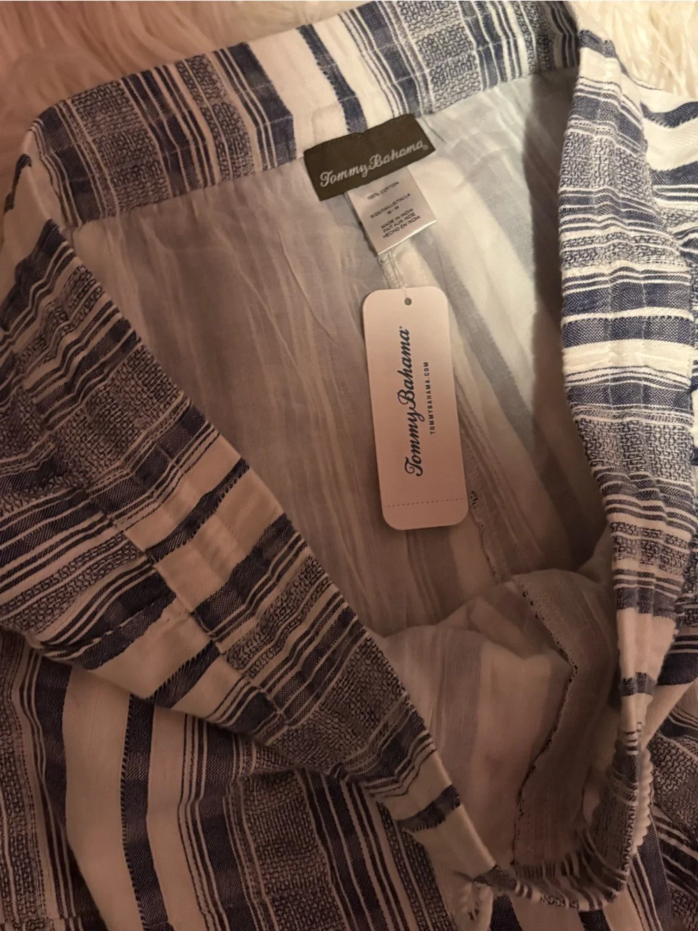 NWT Tommy Bahama Striped Tunic & Beach Joggers Set Medium
